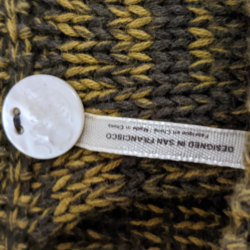 Margaret O'Leary Marled Goldenrod and Gray Sweater size Medium 💯 Organic Cotton - Picture 7 of 8